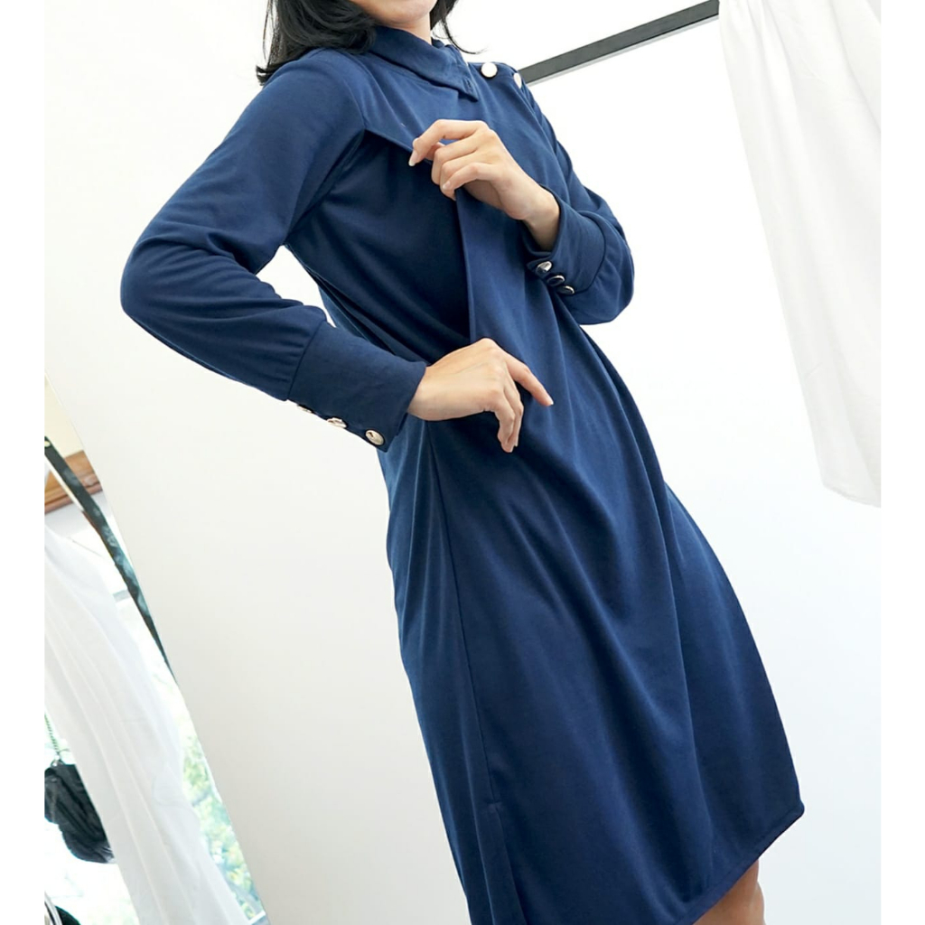 MATERNEL Carissa sweater tunik busui kekinian - busui bukaan kanan kiri