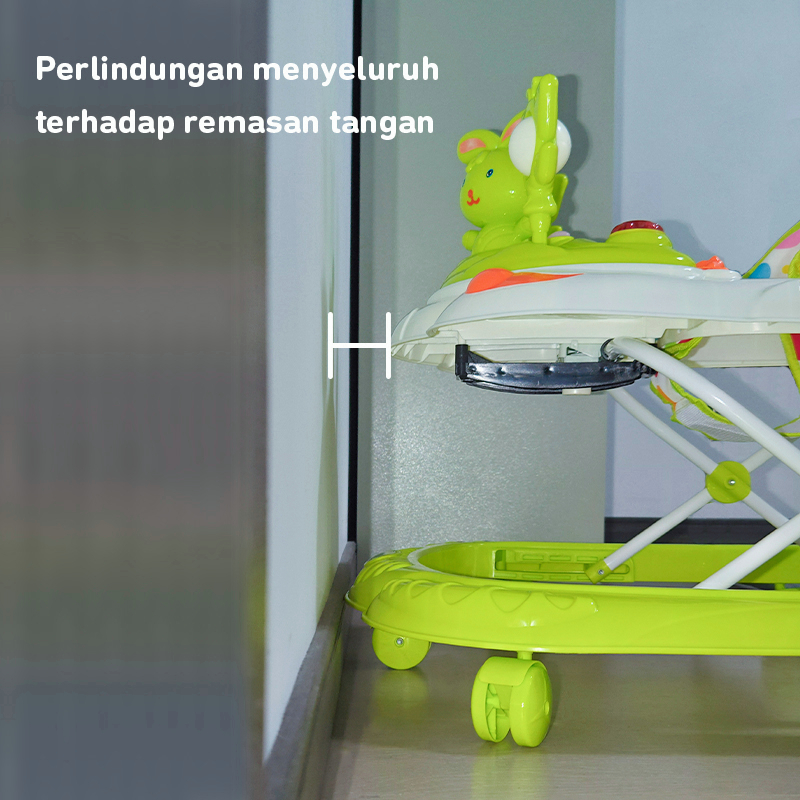 DADAWARD Baby Walker Milefo Musik Dorongan Mainan Bola+Pegangan Kupu2 Dorongan Roda 7pc