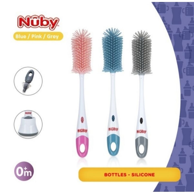 Nuby Silicone Bottle & Nipple Brush / Sikat Botol
