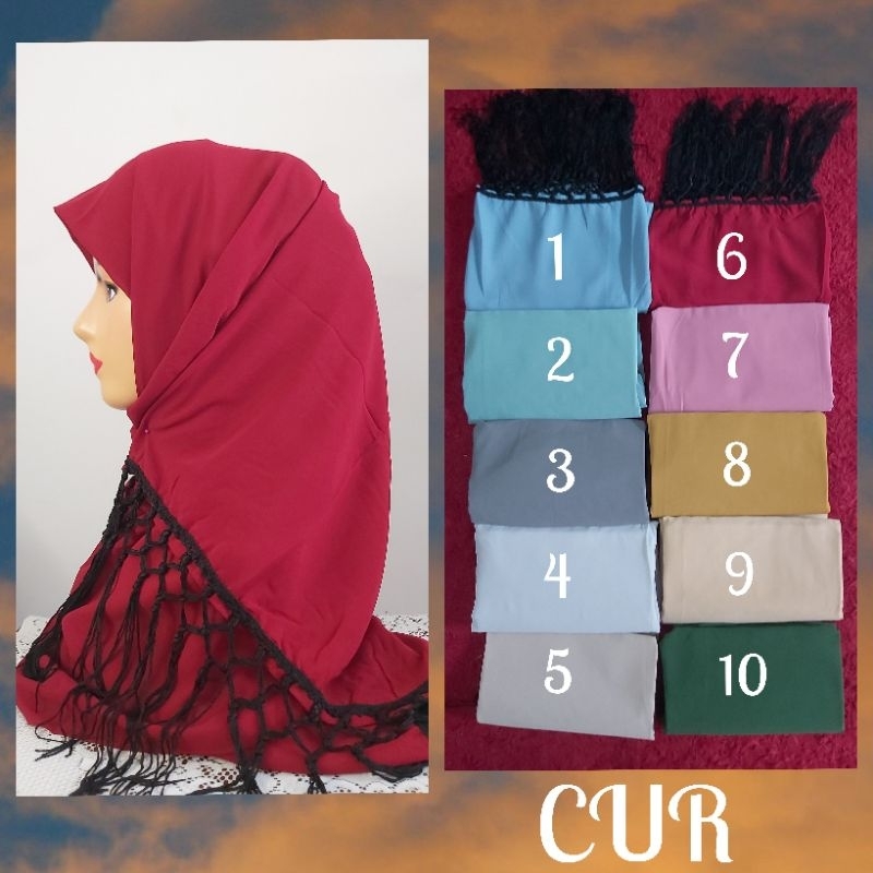 Hijab Pashmina Ceruti Renda Azara