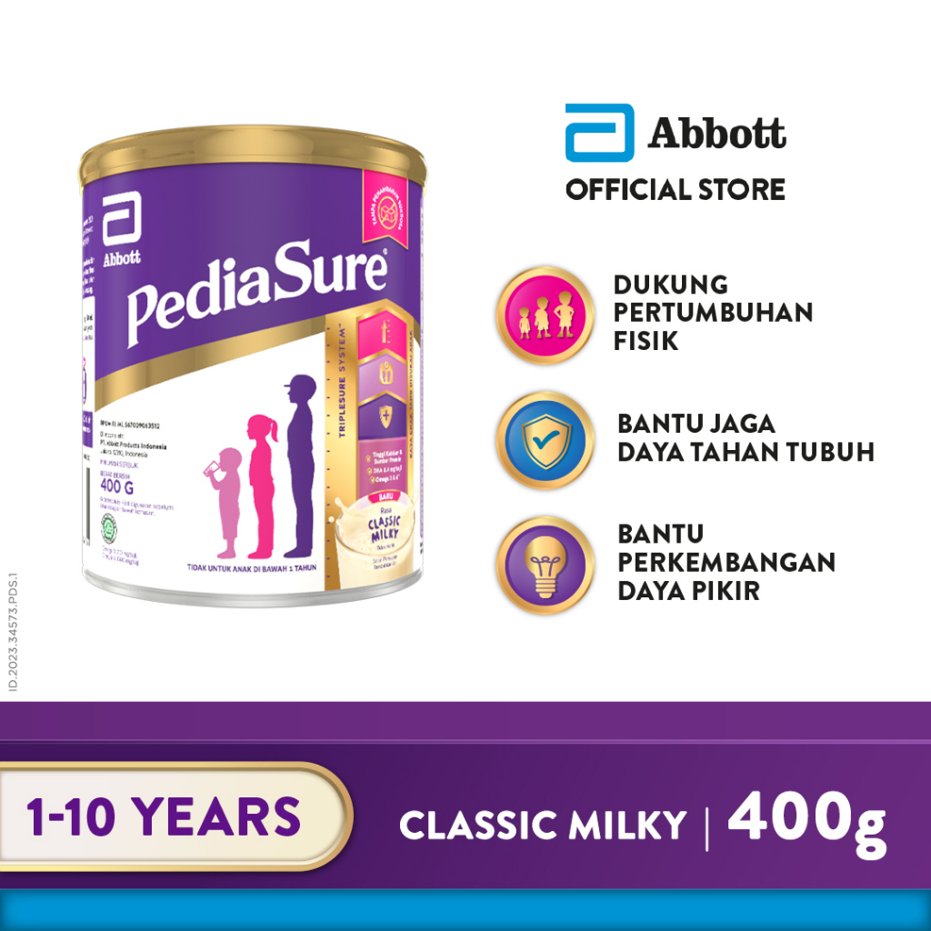 PediaSure Classic Milky 400 g (1-10th) - Nutrisi Pertumbuhan ABBOTT OFFICIAL STORE