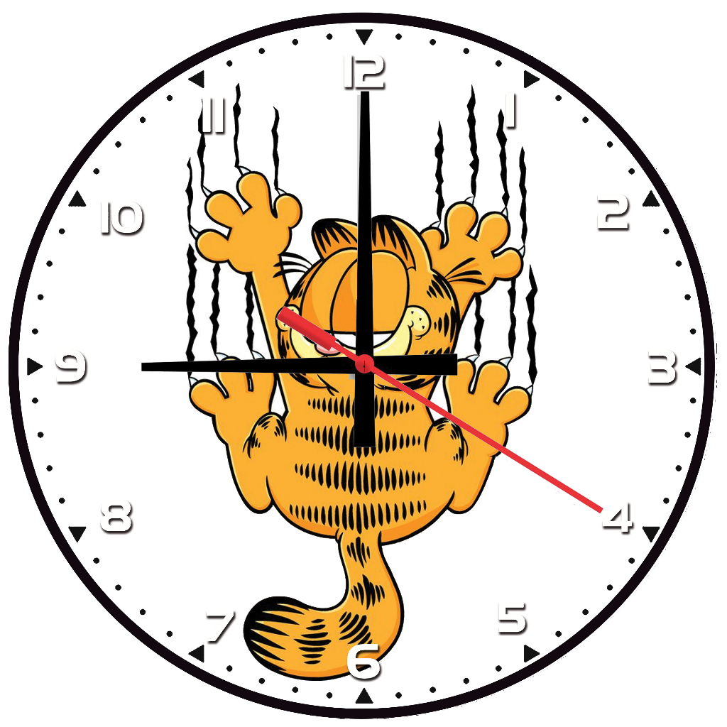 JAM DINDING GARFIELD /JAM DINDING KAYU /JAM DINDING UNIK