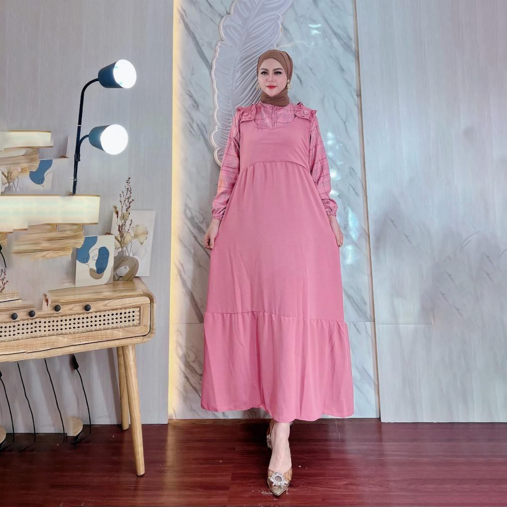 Saroja | Dress Kekinian Maura Dress Gamis Ramadhan | SJ Fashion