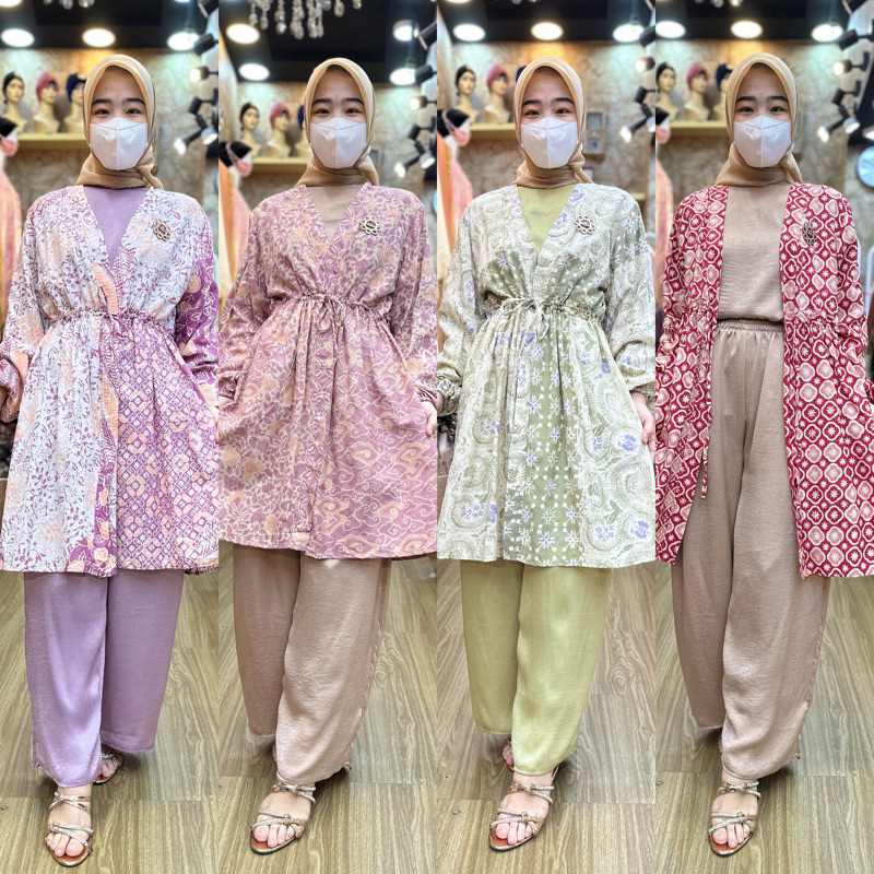 JOVANKA SET CELANA BATIK|BAJU KONDANGAN KEKINIAN|SET CELANA KEKINIAN|OUTVIT KONDANGAN|BAJU GIES|SET