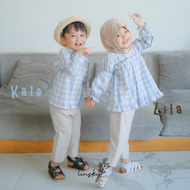 LINSKY BABY - Kala &amp; Lila Set Setelan Couple Anak Raya Series