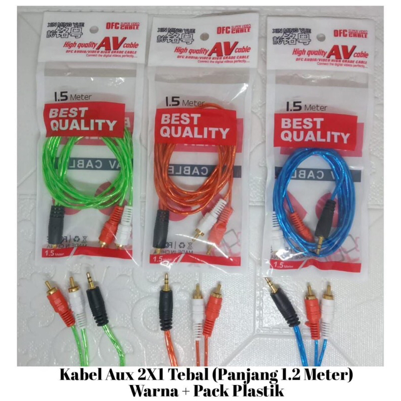 Kabel Aux 1x1 , 2x1 Kabel Salon Speaker