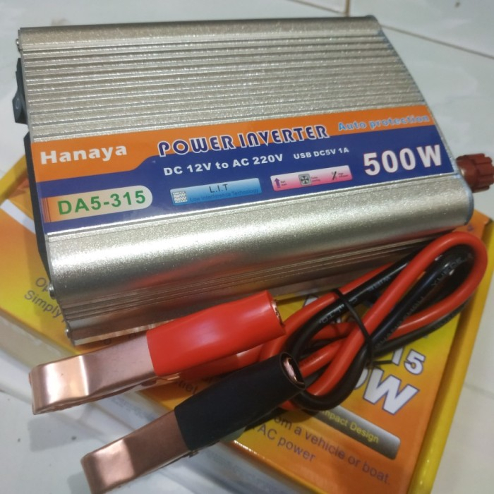 Power Inverter 500Watt 500W DC 12V to AC 220V dengan Usb DC 5V Hanaya