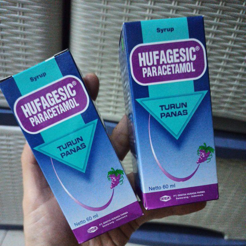 Hufagesic Paracetamol Turun Panas Sirup Syrup Rasa Anggur 60ml 60 ml Anak