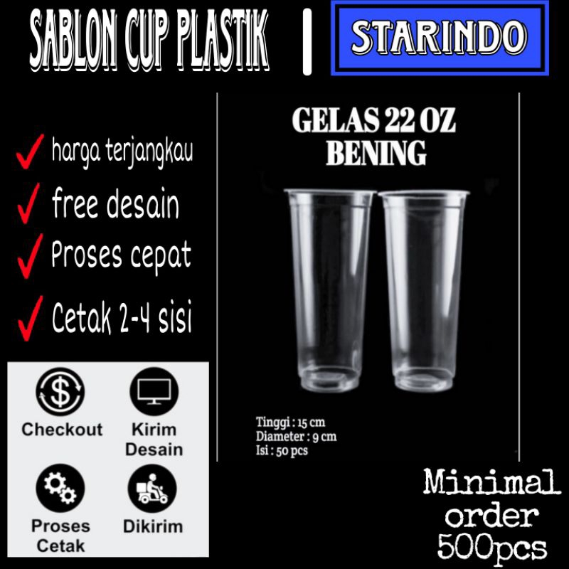 sablon cup plastik