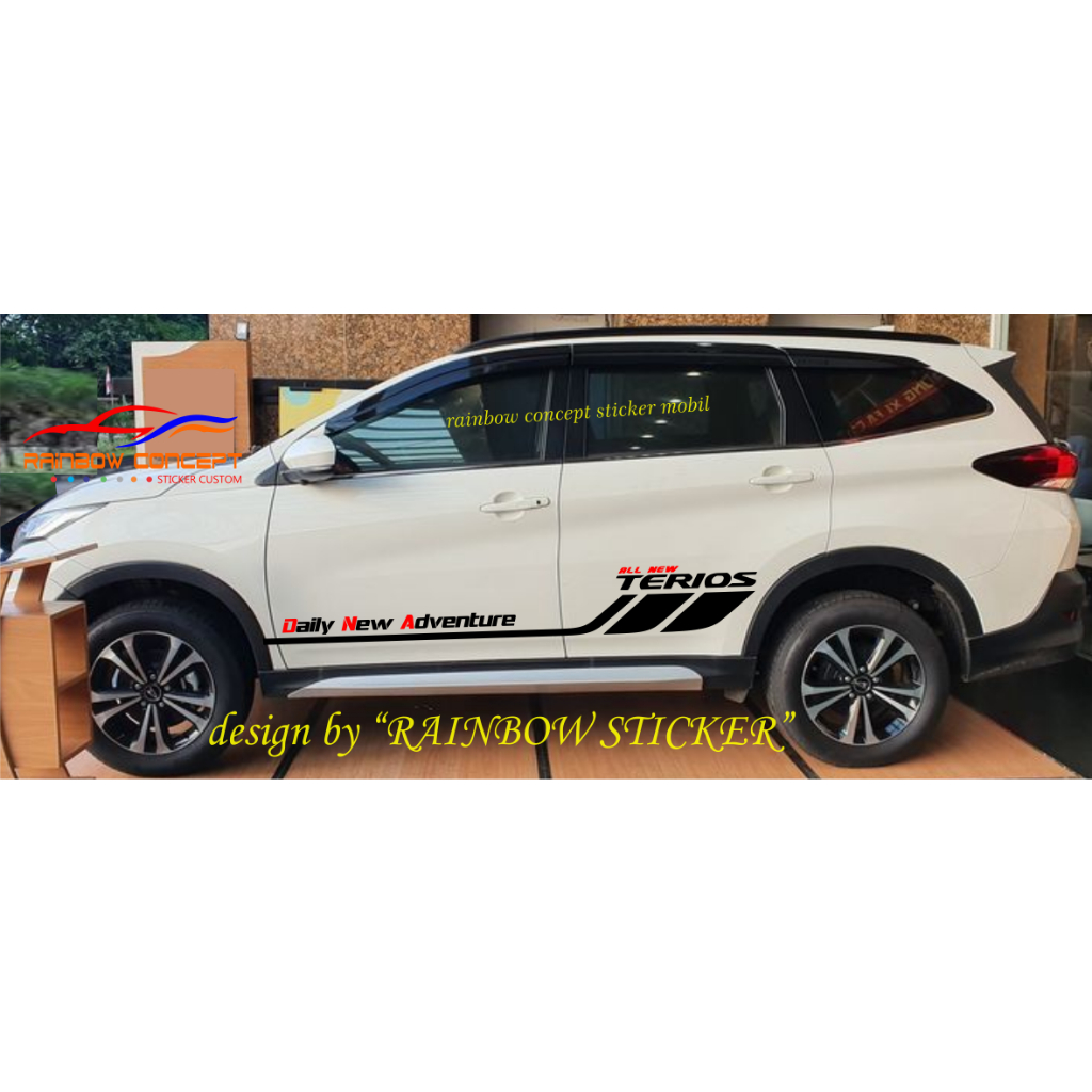 promo sticker mobil daihatsu all new terios stiker list stripe terios daily new adventure