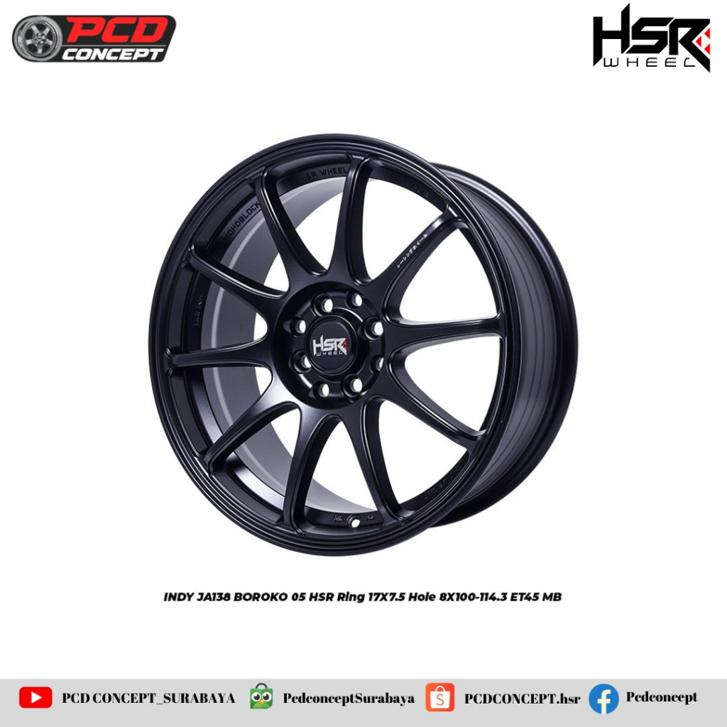 VELG MOBIL VIOS,CITY,RAIZE,JAZZ RING 17 HITAM - PELEK MOBIL R17 HSR