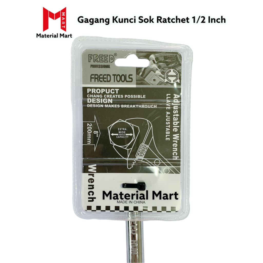 Gagang Kunci Sok Ratchet 1/2 Inch | Gagang Soket Rachet 3/8&quot; | Gg Sok 1/4 Inch | Material Mart