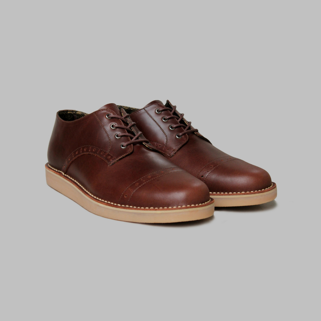 ARTAP Footwear - Sepatu Kulit Asli Boots Pria - Lux Brown Cream Sole