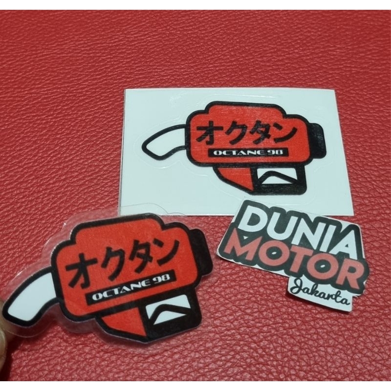 Sticker Octane 98 stiker octane print and cut stiker nozzle bensin stiker variasi octane