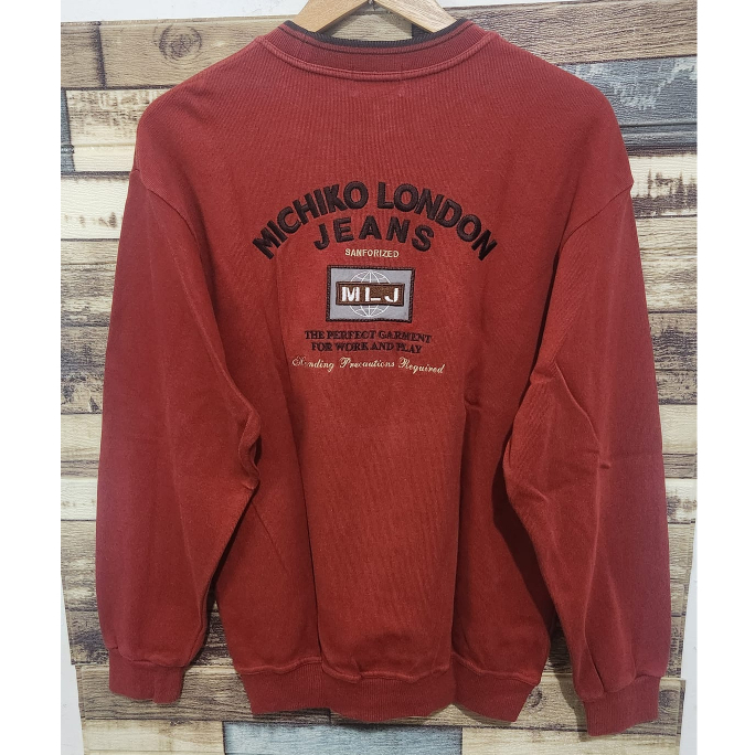 Michiko London With Backhit Crewneck Maroon ( Size M-L )