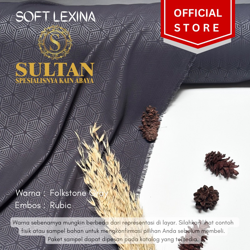 50CM EMBOS RUBIC SOFT LEXINA FOLKSTONE GRAY KAIN ABAYA SULTAN (MEREK LAMA: SOFT LEXUS)