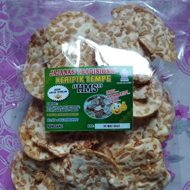 

KERIPIK TEMPE CRISPY kerupuk tempe tepung tapioka hmskripiktempe berkah Mubarrok kripik tempe premium