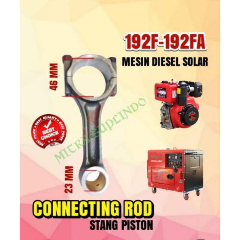 192F-192FA Conrod/Stang piston untuk mesin diesel solar