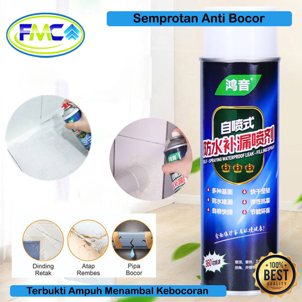 Anti Bocor Spray Instan Semprotan Ajaib Waterfroof Menambal Pelapis Cat Lubang Retak Dinding Tembok Atap Rumah Praktis Serbaguna