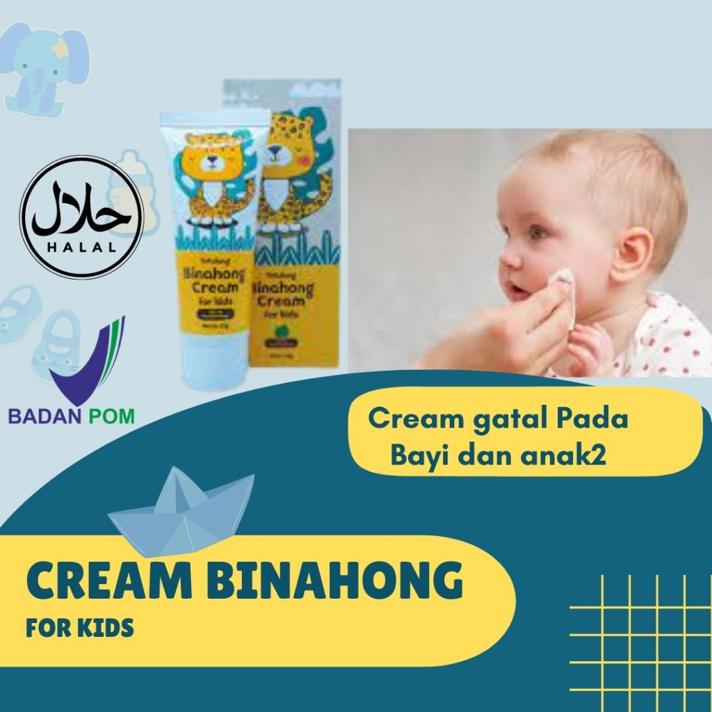 Binahong Cream for kids - Pereda Gatal Untuk Anak - Obat Gatal Beruntusan - Cream Bayi untuk Iritasi