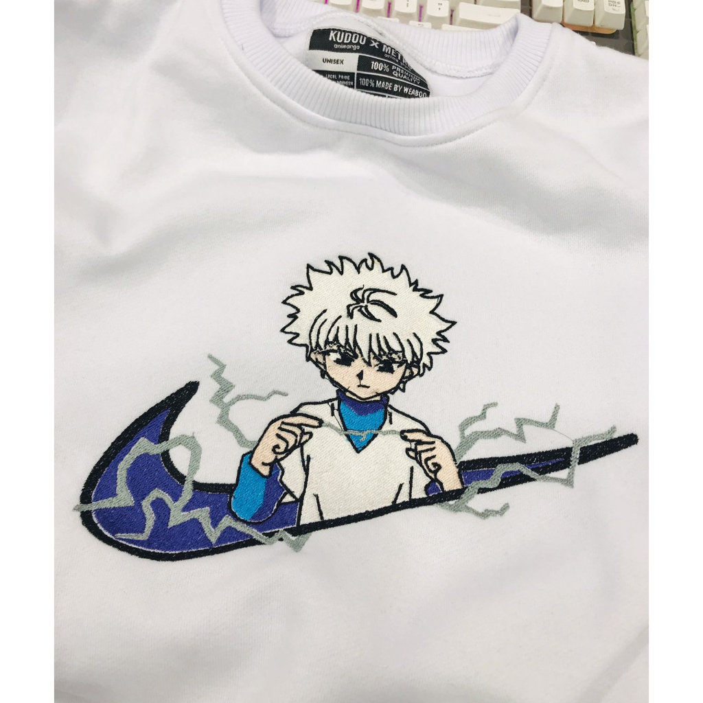 Crewneck Killua N*ke Embroidery Anime Hunter x Hunter Premium Unisex