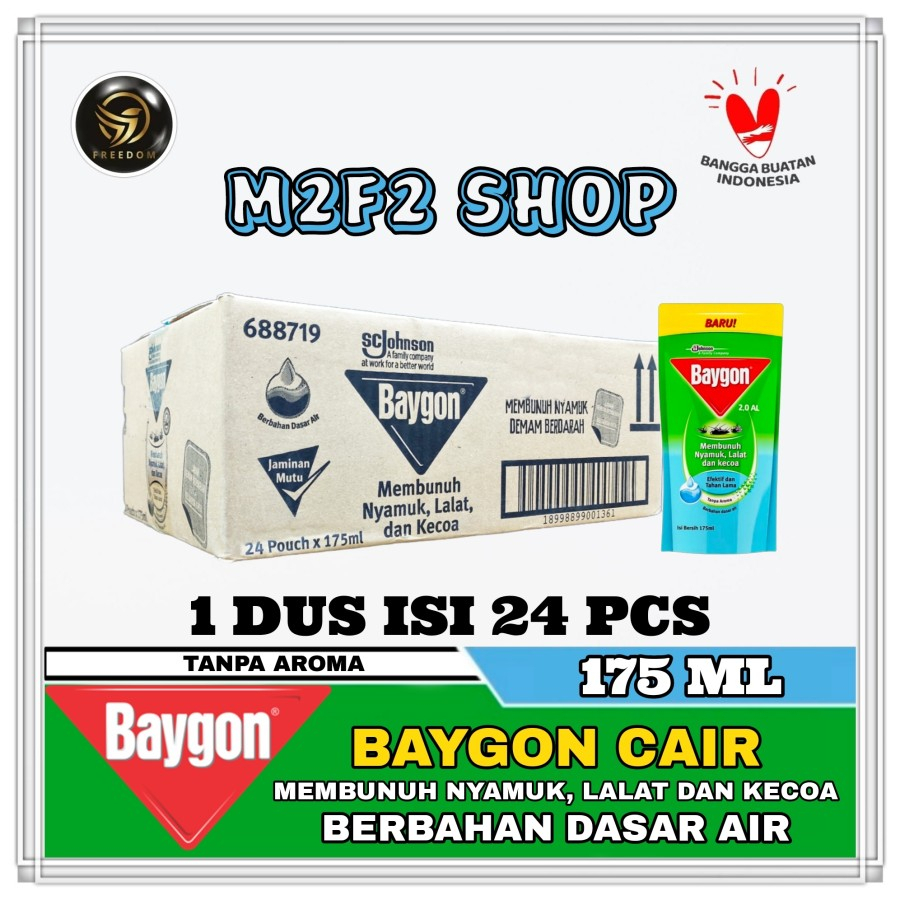 Baygon Liquid Spray Cair Tanpa Aroma Refill - 175 ml (Kemasan Karton)