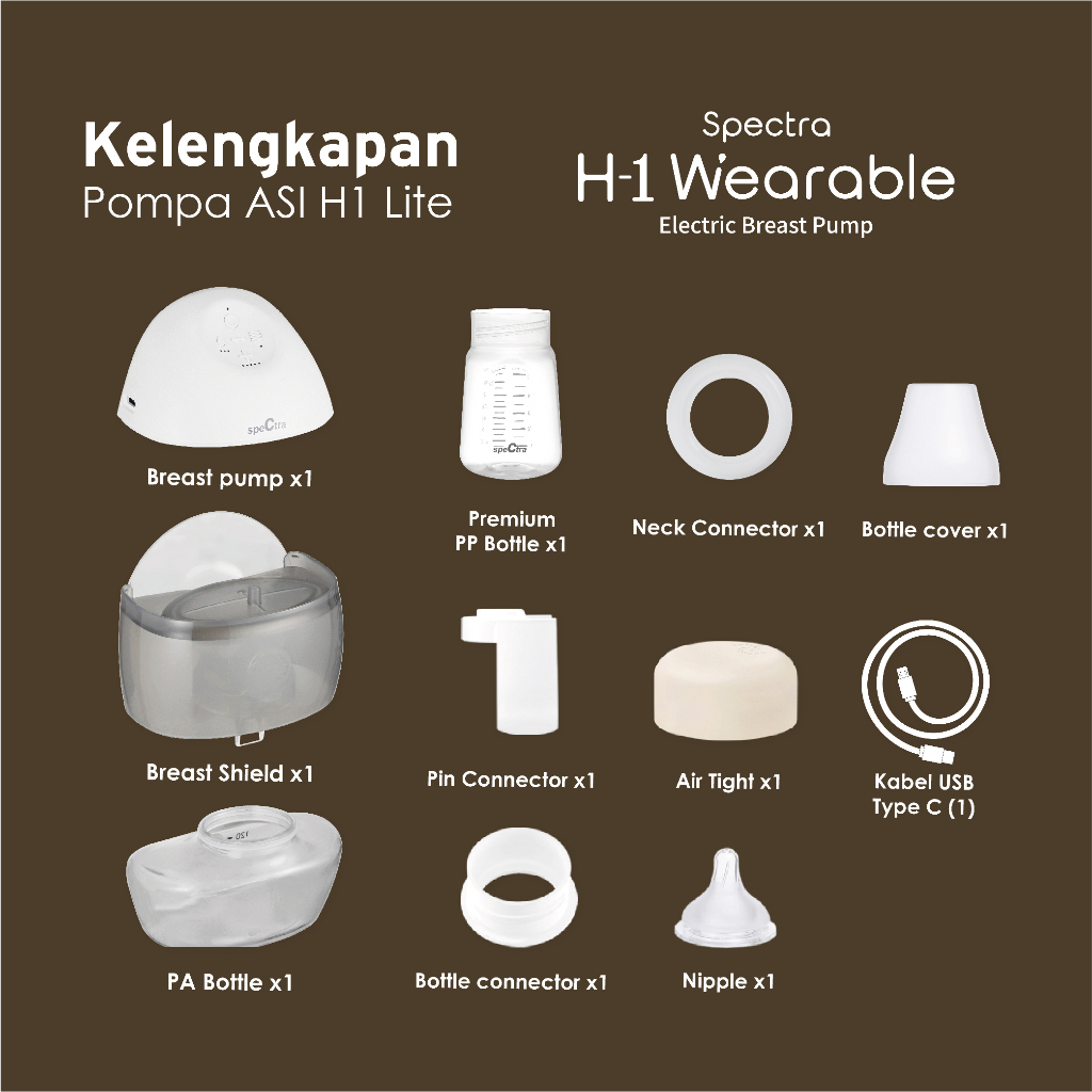 SPECTRA H1 WEARABLE ELECTRIC BREAST PUMP