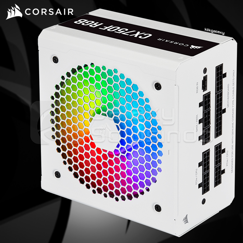 Corsair CX750F RGB 750Watt 80 Plus Bronze Certified Fully Modular - White