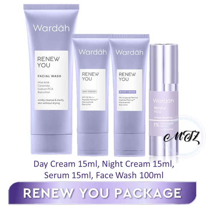 Wardah Renew You Anti Aging Series Original BPOM / Wardah Perawatan Wajah Anti Aging / Paket Ekonomi