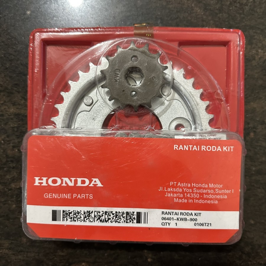 KWB GEARSET GEAR SET KIT RANTAI GIR GIRSET RODA HONDA MOTOR REVO ABS ABSOLUTE BLADE 37 14 428H 104