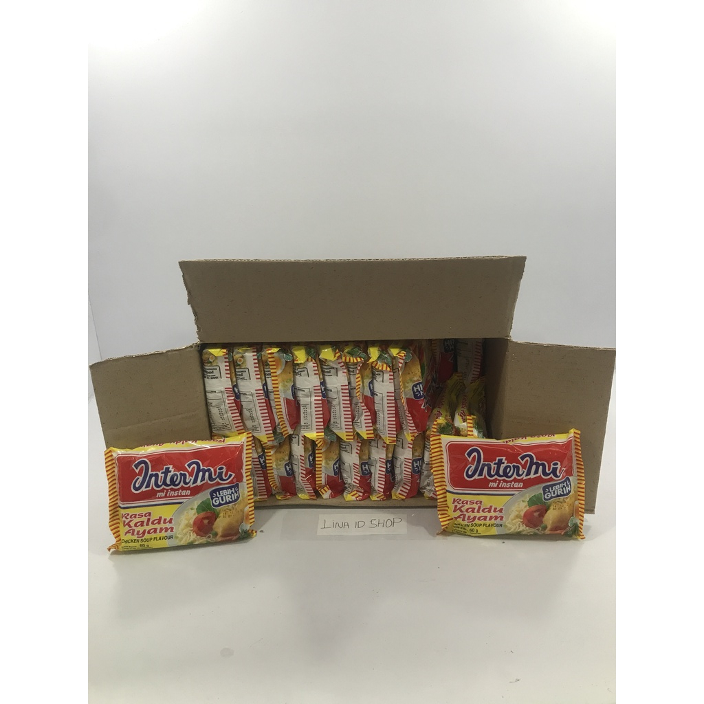 

Intermi Mi Instan Rasa Kaldu Ayam / Chicken Soup Flavour (1 Box Isi 40 Bungkus Kemasan 60gr)
