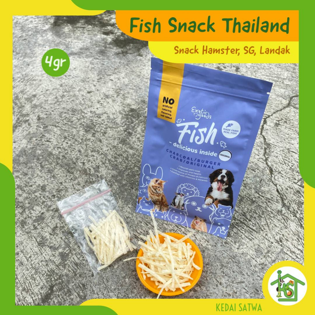 Fish Snack Thailand Repack | Makanan Snack Hamster Landak Mini