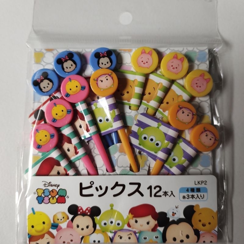 Tusukan Bento Bentuk Bendera Motif Disney Tsumtsum