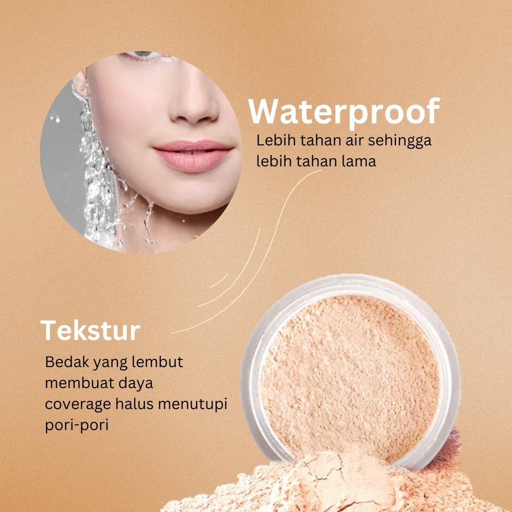 (RM) FEALI Super Fine Loose Powder Natural / Bedak Tabur Tahan Hingga 12 Jam Make Up - BEDAK TABUR WATERPROFF