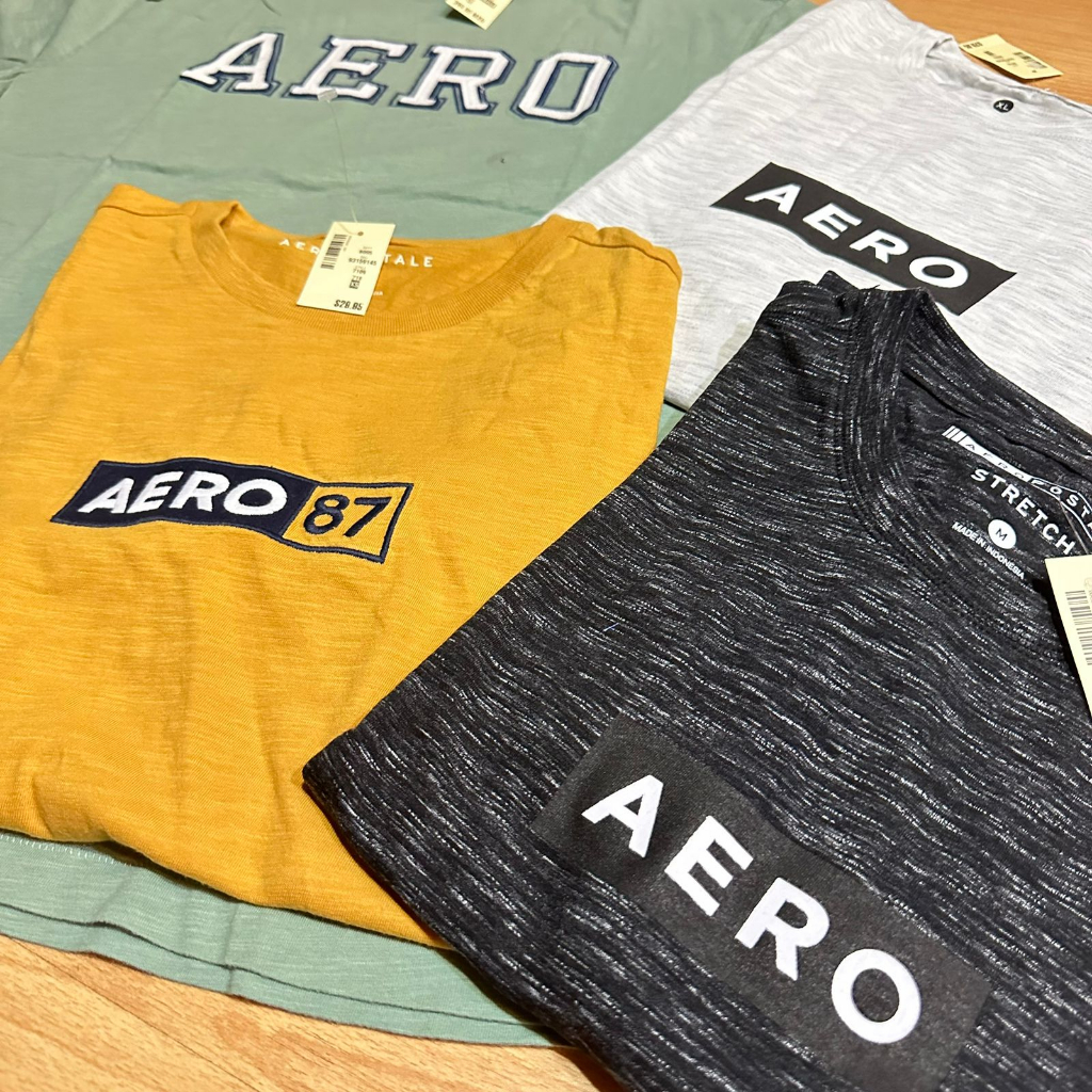 AEROPOSTALE T-Shirt Pria Kaos Katun Original Atasan Misty