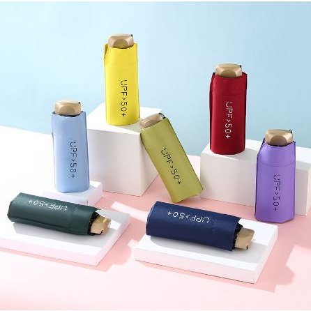 Payung Lipat Mini UV FREE SARUNG CASING - Anti Hujan dan Sinar UV Matahari / Payung Lipat Mini Kecil Case Sarung