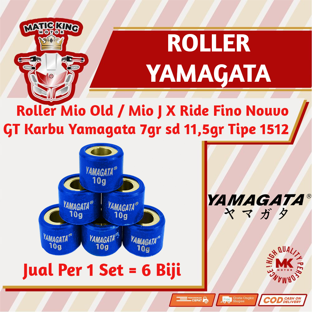 Roller racing Mio sporty smile soul J GT X Ride Fino Nouvo 110 115 Karbu Yamagata 7 gram 8 gram 9 gram 10 gram 11.5 gram