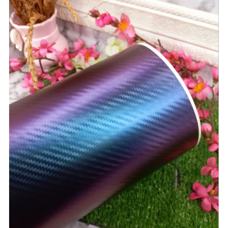 Stiker/ Sticker Scotlet Carbon/ Karbon Bunglon Biru