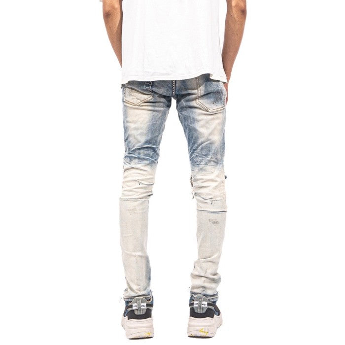 Denimitup M1 Tri Biker Jeans Cream Stone