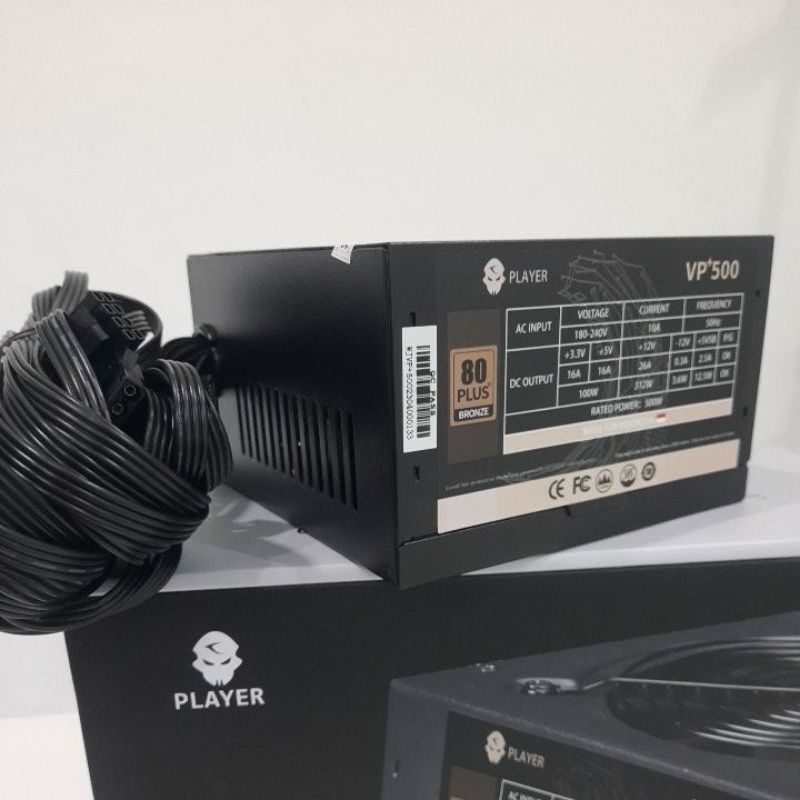 PSU Player 700W 500W 400W VP+ 80 Plus Bronze Flat cable Garansi 2TH