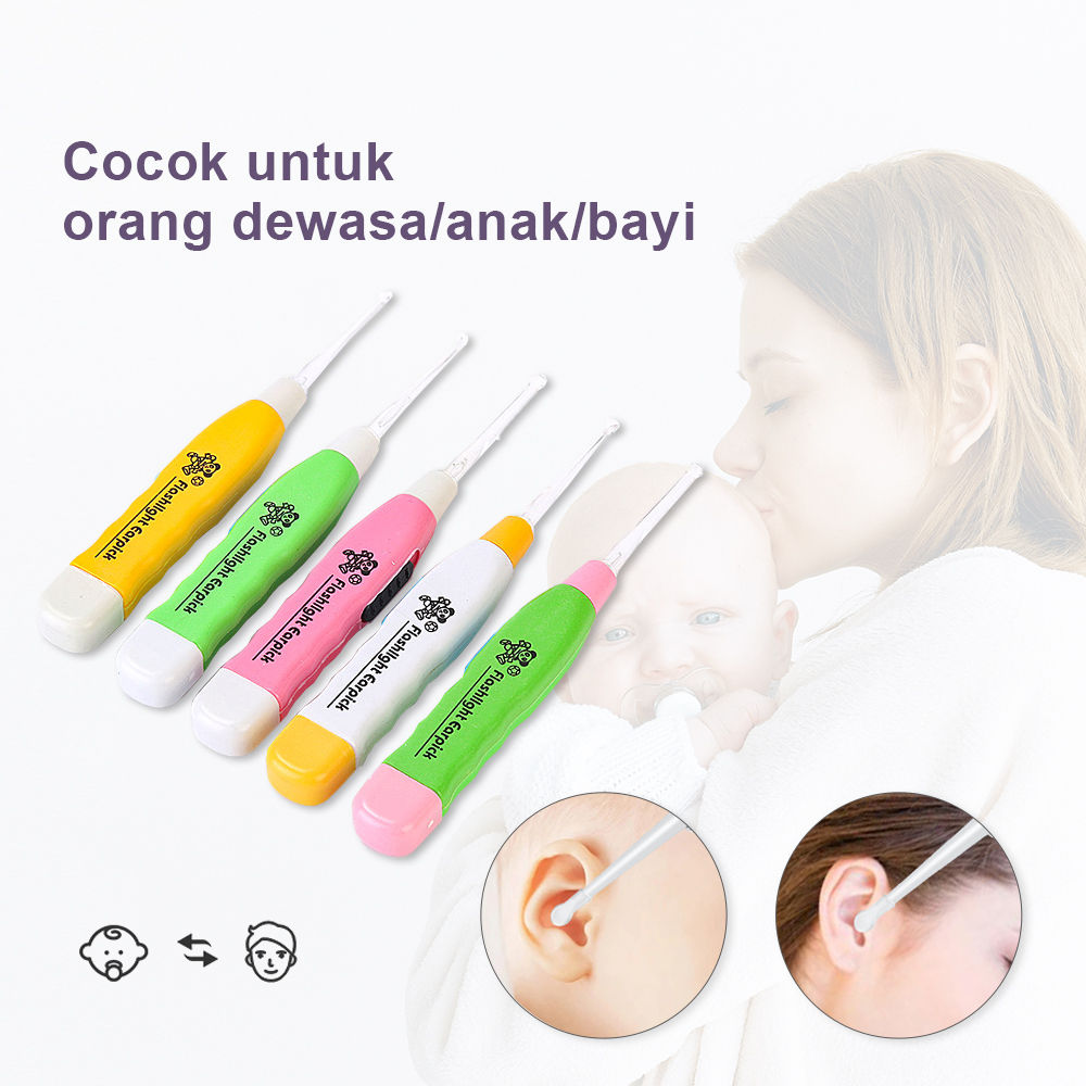 Lacoo Pembersih Telinga LED anak Korek Kuping Lampu bayi ear pick