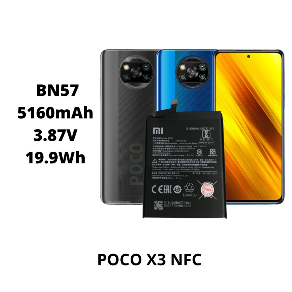 (NC) Batre battery baterai Original Xiaomi Redmi  POCO X3 BN57 X3 PRO X3 NFC