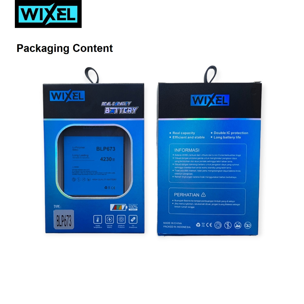 WIXEL ME Baterai Oppo BLP673 A3S A5S A5 A7 Real Capacity Battery Original 100% Ori Batre Batrai HP Handphone BLP 673 Double Power