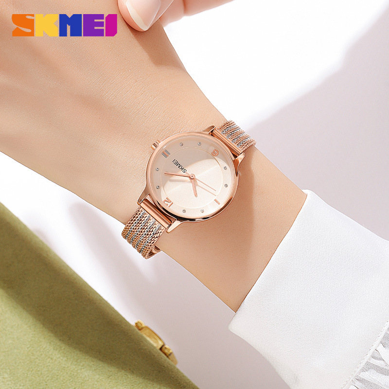 SKMEI 1874 Jam Tangan Wanita Analog Tali Stainless WATCHKITE WKOS