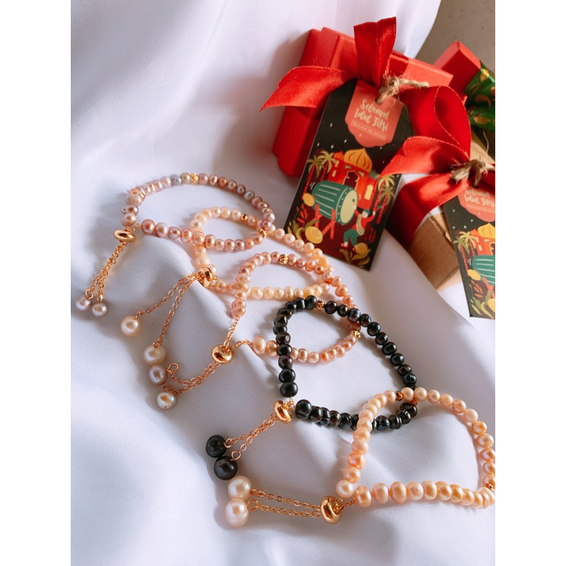 TASBIH MUTIARA 33 BUTIR - TASBIH MUTIARA ASLI -  TASBIH DAN GELANG MUTIARA MINI