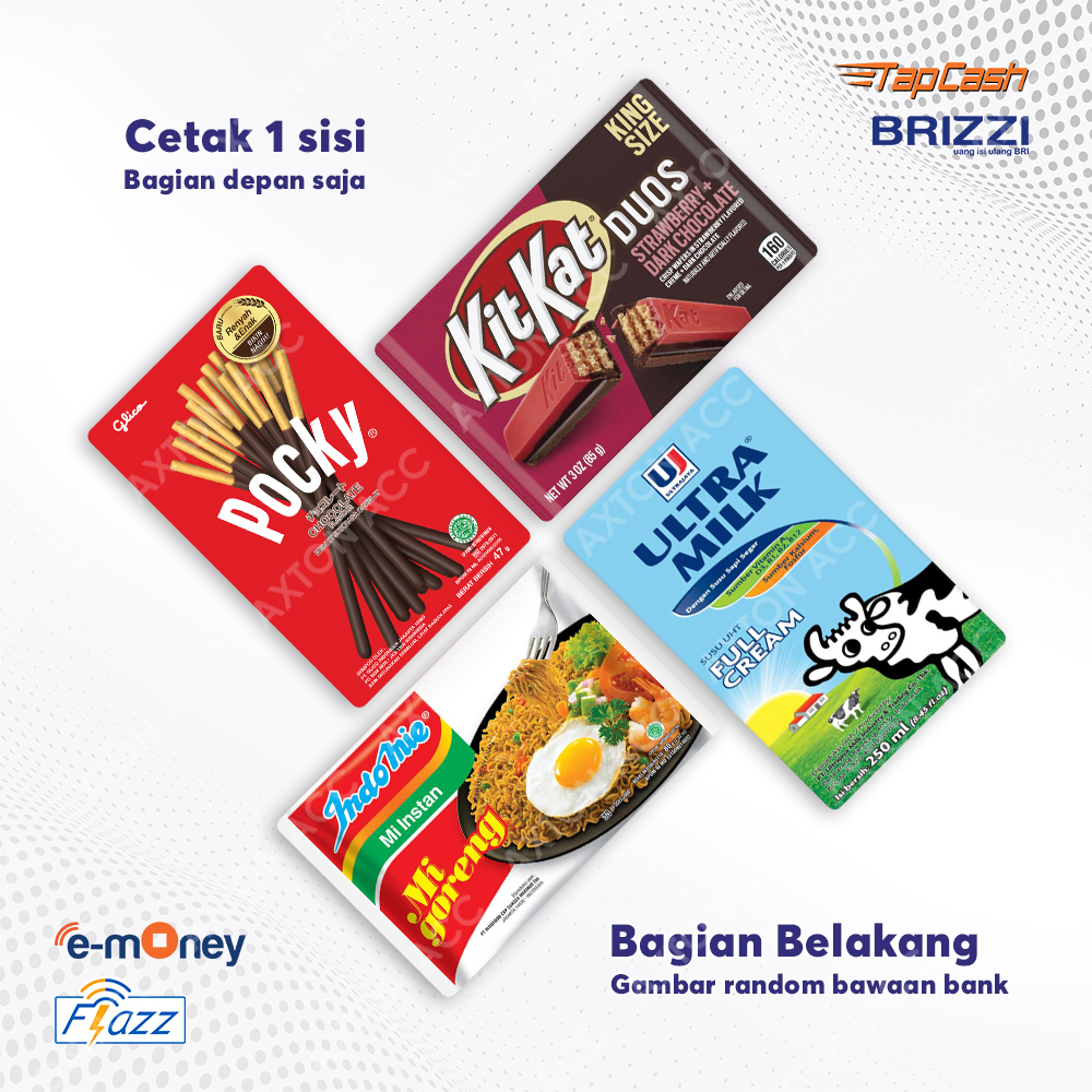 KARTU E MONEY E TOLL BRIZZI BRI FLAZZ BCA GEN 2 E MONEY MANDIRI TAPCASH BNI SERI SNACK