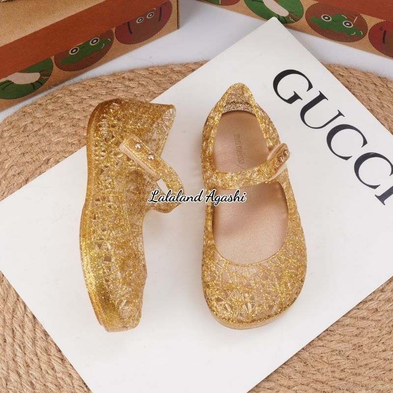 sepatu mini melissa Campana gold/silver/rosegold