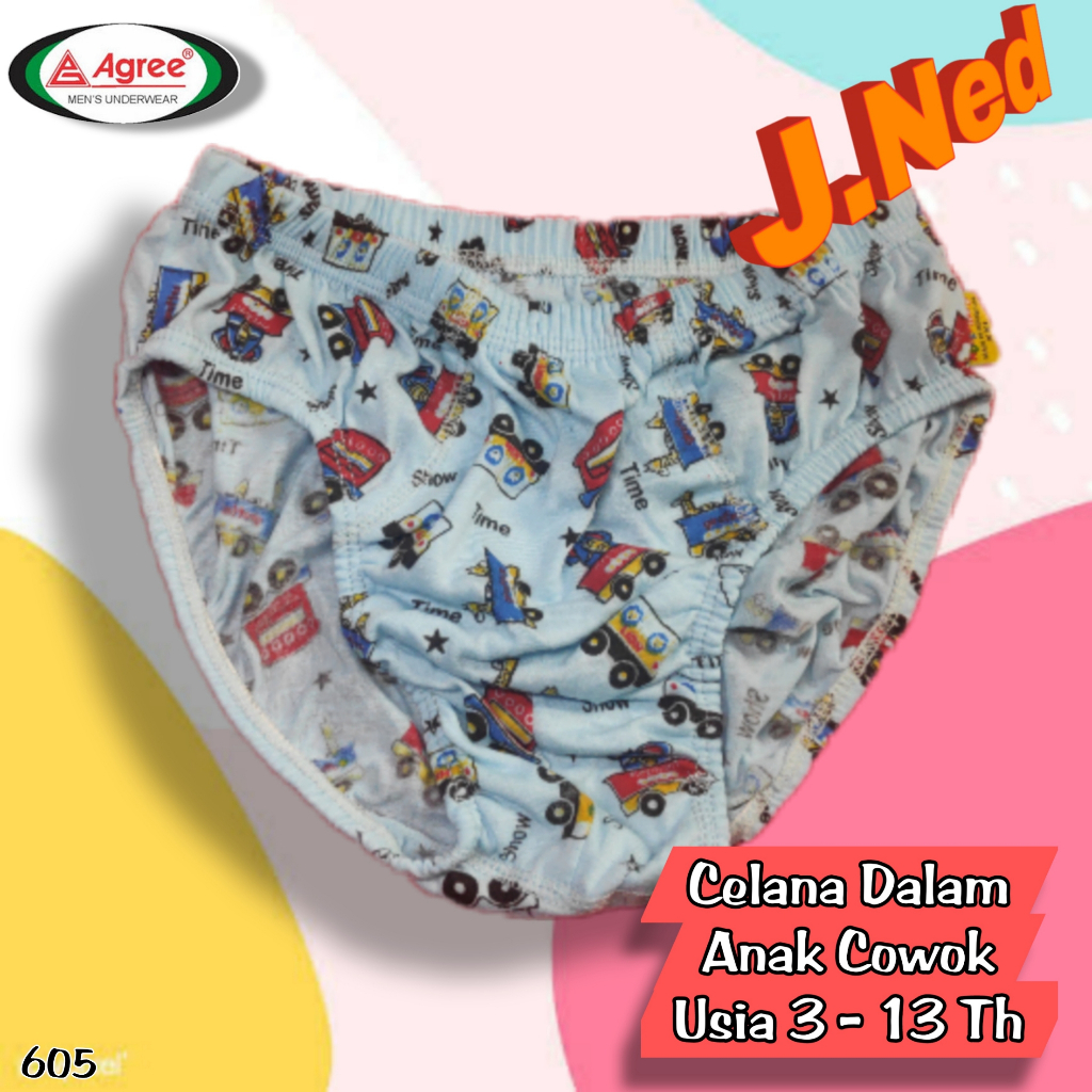 J605T | 3 PCS CELANA DALAM ANAK LAKI TAFT KIDS SIZE M - XXL USIA 4 - 13 TH