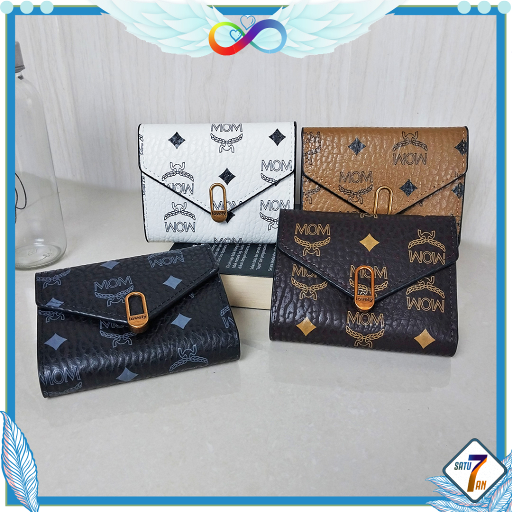 Dompet Lipat Wanita Dompet Mini Fashion Korea Style Dompet Cewek Women Wallet PU Satu7an D62