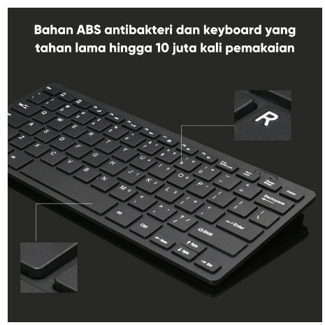 Keyboard PC komputer murah laptop silent kabel usb tipis office business fashion mini K-1000 Hitam /CHOCOLATE KEYBOARD/ OFFICE